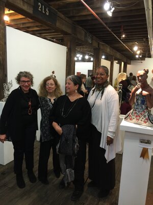 At the BWAC opening with Susan Handwerker, Janet Rotholz and Judith Eloise Hooper, 2015