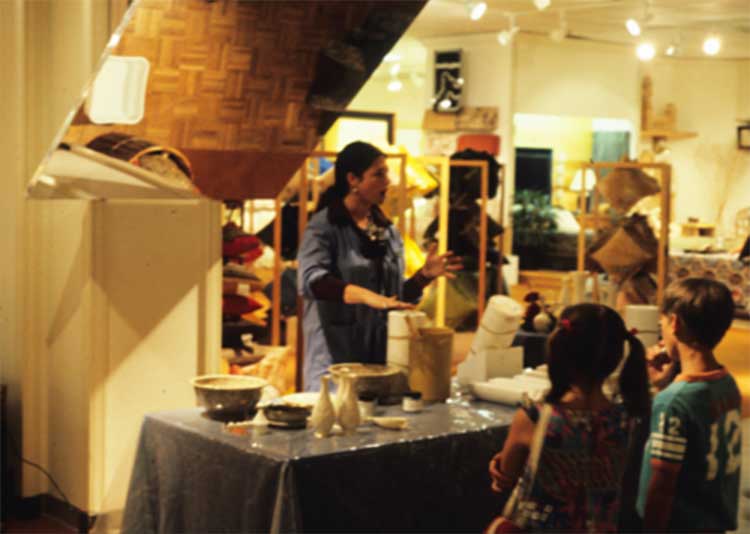 Lenox China demonstration, Marshal Fields department store, Chicago, 1982